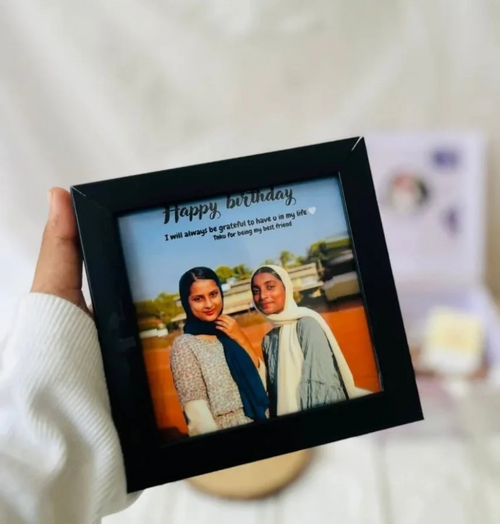 Customized Couple Photo Frame (Square Memory Frame)