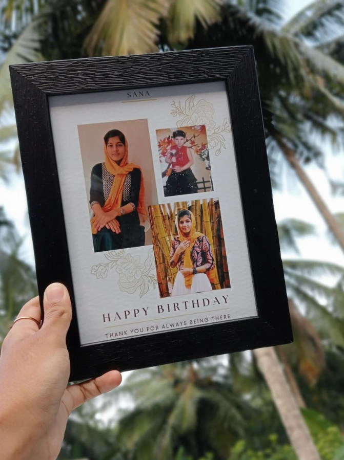 Personalized Birthday Photo Frame (Elegant Minimal Design)