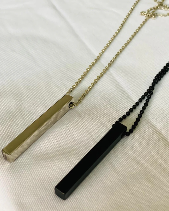 Customized Bar Pendant Necklace (Name Engraved Necklace)
