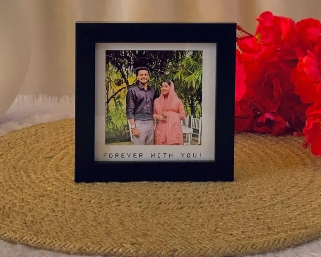 Customized Couple Photo Frame (Square Memory Frame)