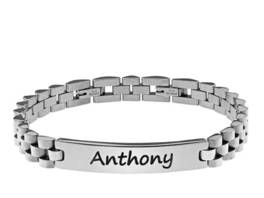 Customized Name Plate Bracelet (Chain Style)