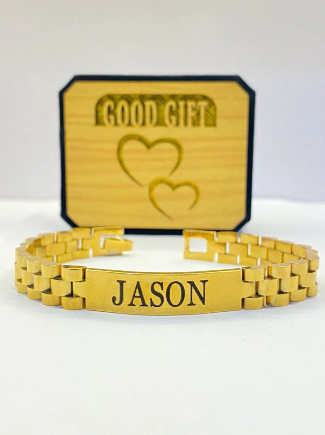 Customized Name Plate Bracelet (Chain Style)