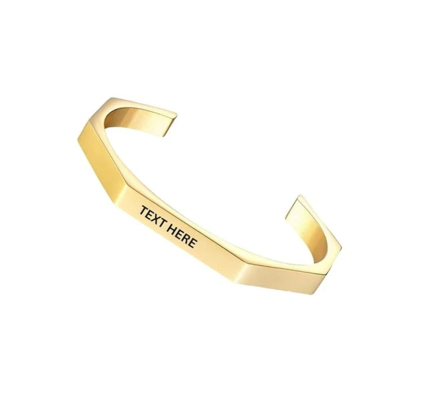 Customized Name Engraved Bracelet (Couple Cuff Bracelet)
