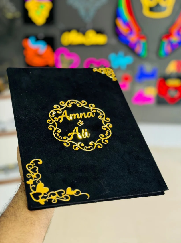 Customized Nikkah Nama Folder (Luxury Velvet Folder)