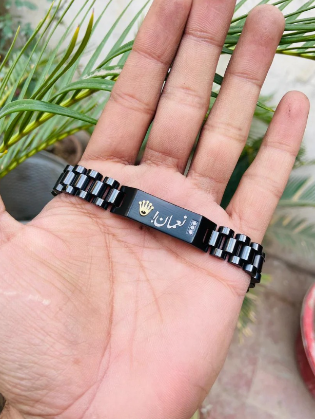 Customized Name Plate Bracelet (Rolex Style)