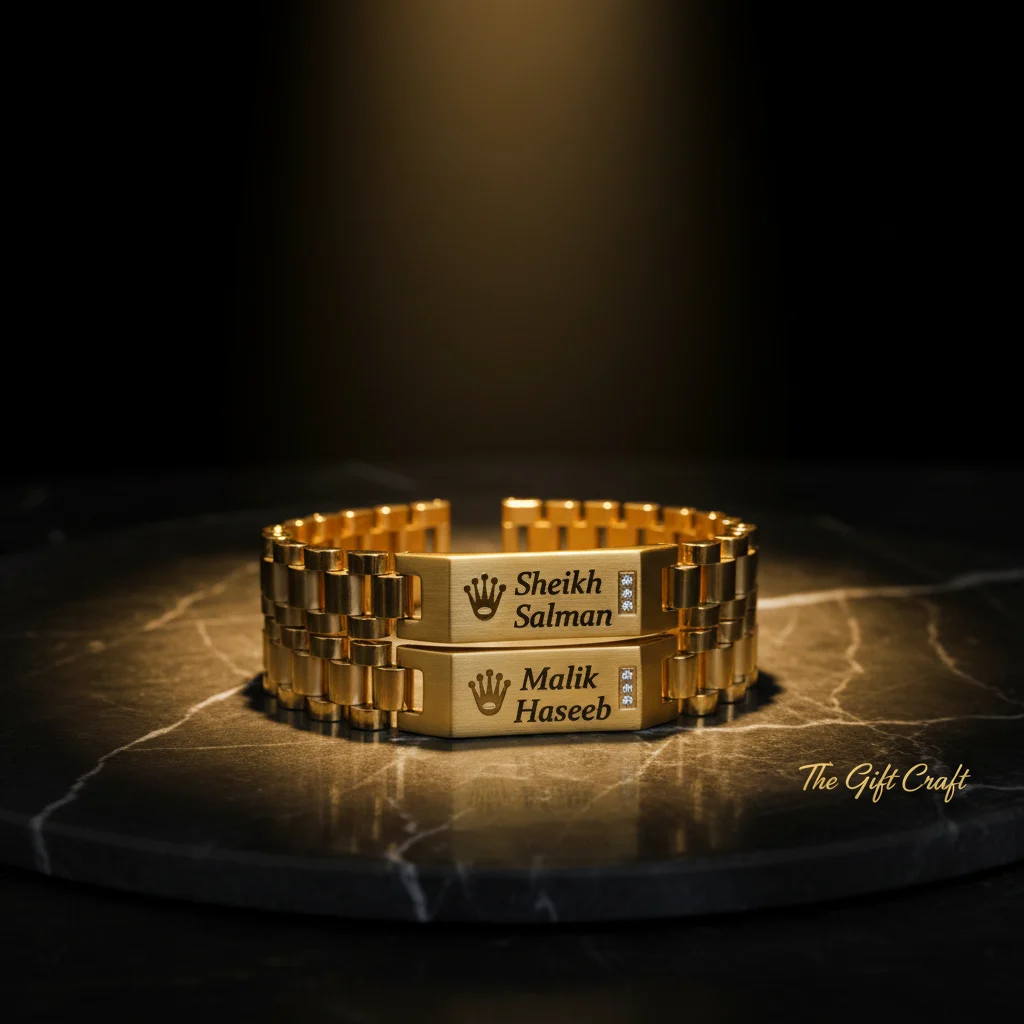 Customized Name Plate Bracelet (Rolex Style)